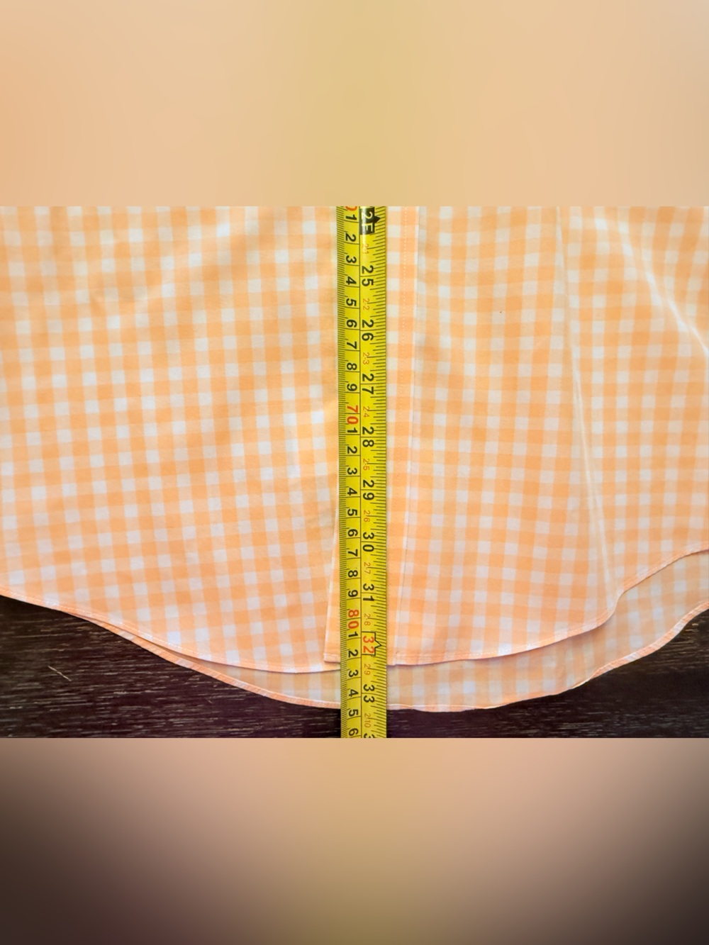 Brooks Brothers Original Polo L Orange Gingham Supima Non-Iron Shirt - Picture 9 of 12